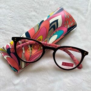 TRINA TURK Coronado +1.50 Readers with Retro Storage Case--NWT
